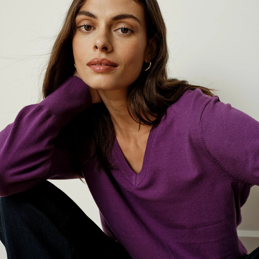 Purple knit sweater